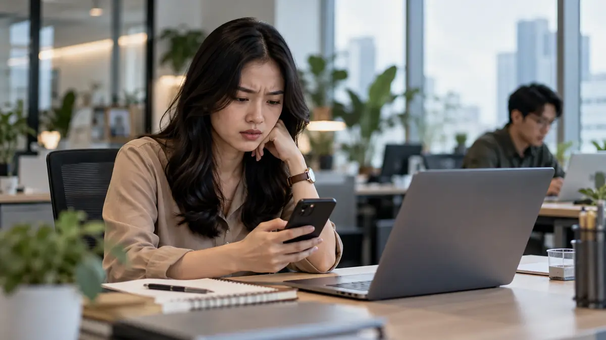 Karyawan merasa tidak nyaman setelah membaca chat kerja di kantor